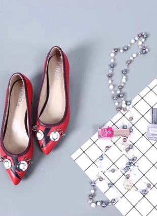 Fendi red shoes