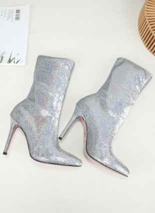 Aquazzura boots silver