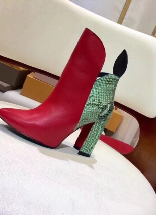 Louis Vuitton red boots
