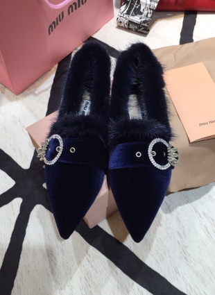 Miu Miu dark blue shoes