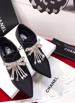 Chanel black shoes