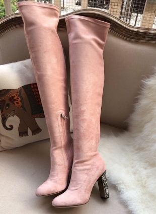 Jimmy Choo pink boots