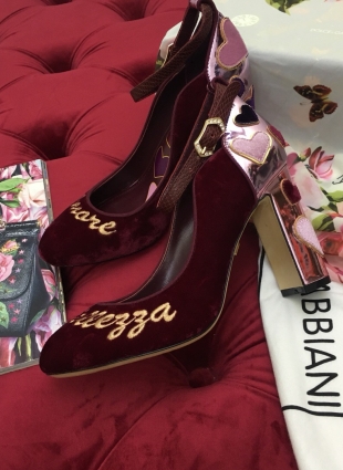 Dolce & Gabbana burgundy shoes