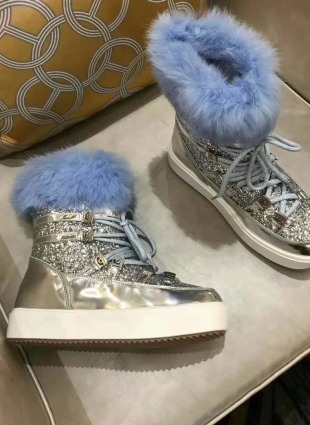 Chiara Ferragni silver boots