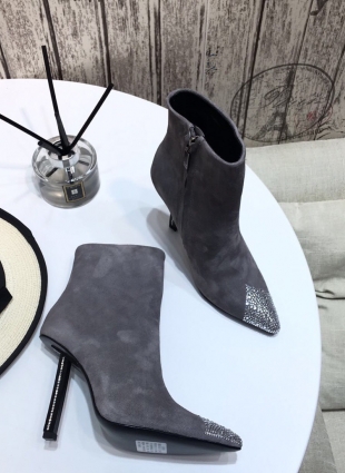 Yves Saint Laurent gray boots