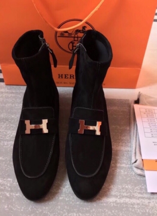 Hermès black boots