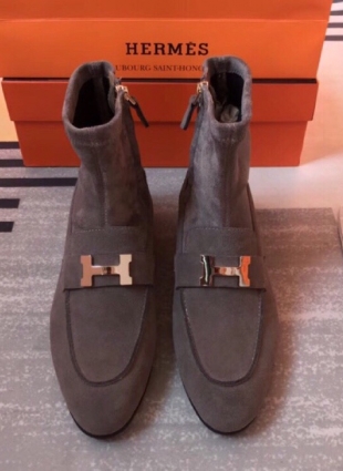 Hermès gray boots