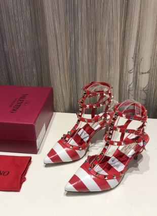 Valentino red and white shoes heel 6,5 cm
