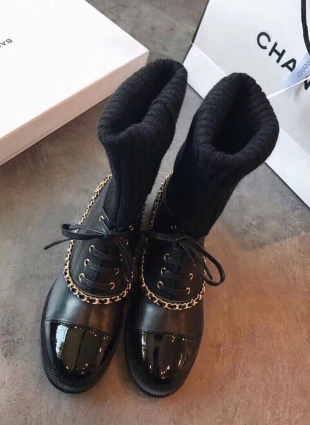 Chanel boots black