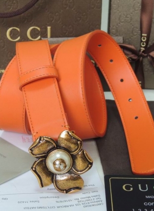 Gucci belt woman orange