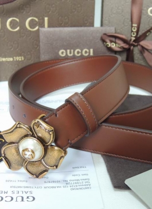 Gucci belt woman brown