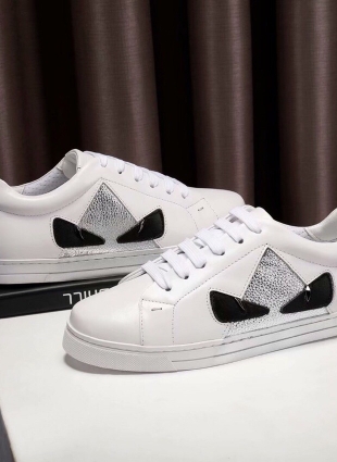 Fendi sneakers white and silver