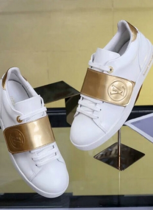 Louis Vuitton sneakers white and gold