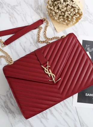 Saint Laurent COLLEGE LARGE red bag