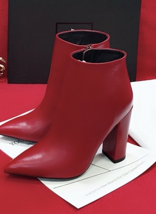 Yves Saint Laurent boots red