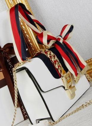 Gucci white Sylvie, small shoulder bag