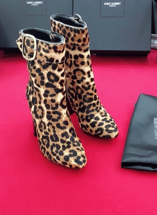 Yves Saint Laurent boots the print
