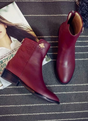 Gucci boots burgundy