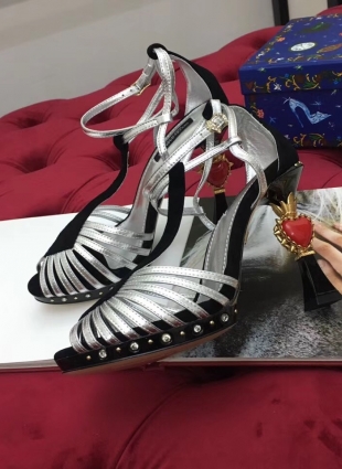 Dolce & Gabbana shoes silver and black