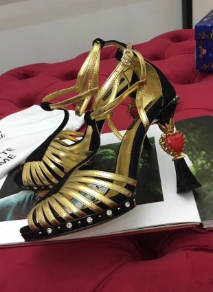 Dolce & Gabbana shoes gold and black