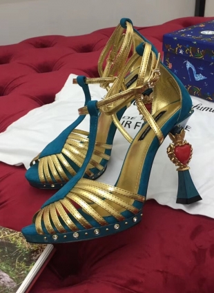 Dolce & Gabbana shoes blue and gold