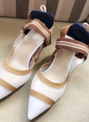 Fendi shoes white and brown