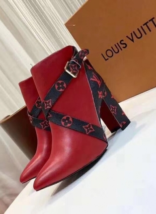 Louis Vuitton boots red