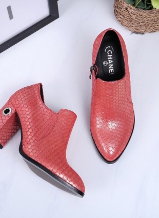 Chanel boots salmon