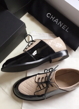 Chanel shoes black and beige