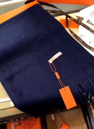 Hermes scarf deep blue