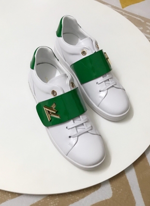 Louis Vuitton sneakers white and green