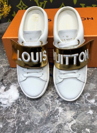 Louis Vuitton sneakers white and gold