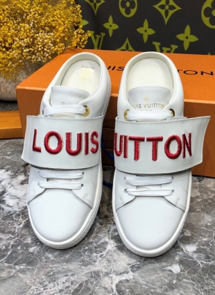 Louis Vuitton sneakers white and red