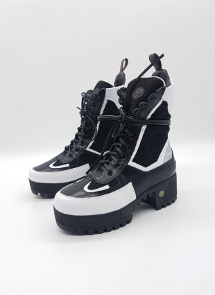 Louis Vuitton boots black and white