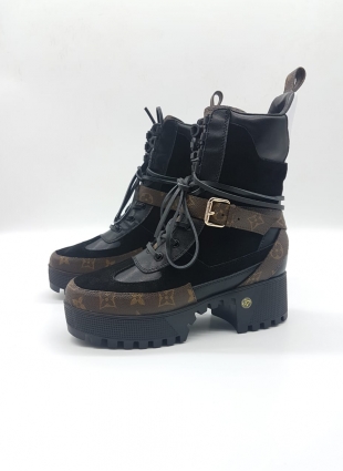 Louis Vuitton boots black and brown
