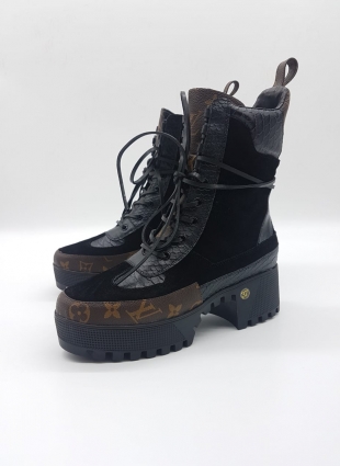 Louis Vuitton boots black and brown