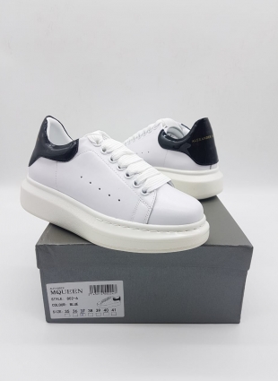 Alexander McQueen sneakers white and black polished leather