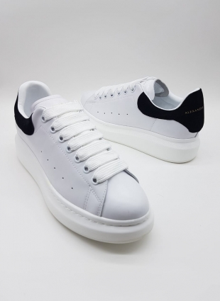 Alexander McQueen sneakers white and black velvet