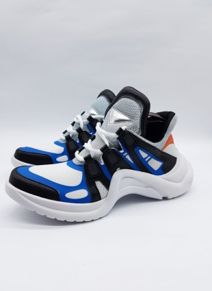 Louis Vuitton sneakers white and dark blue