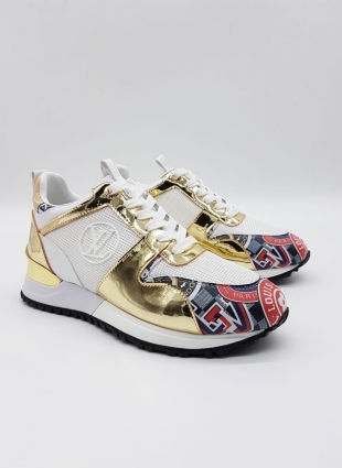 Louis Vuitton sneakers white and gold