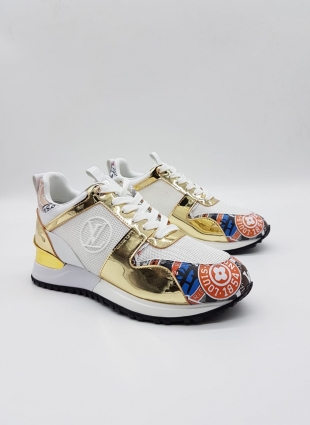 Louis Vuitton sneakers white and gold