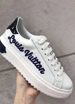 Louis Vuitton sneakers white and dark blue