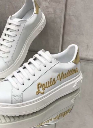 Louis Vuitton sneakers white and gold