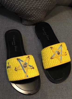 Christian Dior step-ins black and yellow