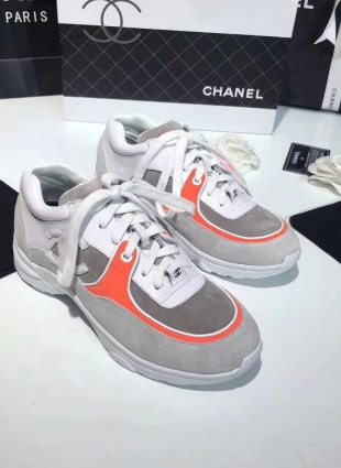 Chanel sneakers gray and orange