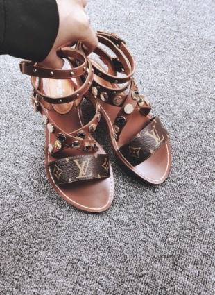 Louis Vuitton sandals brown