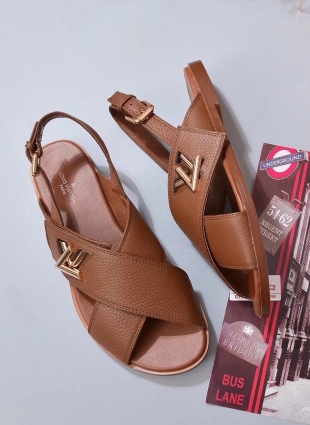 Louis Vuitton sandals brown