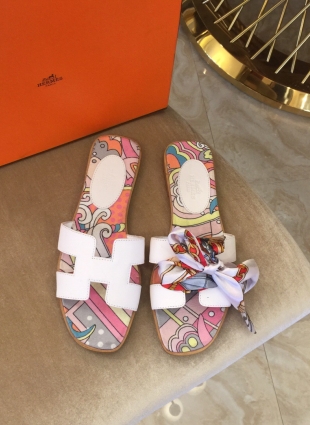 Hermès step-ins white