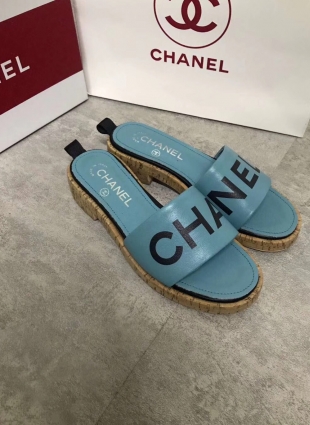 Chanel step-ins blue