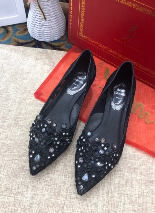 Rene Caovilla shoes black small heels